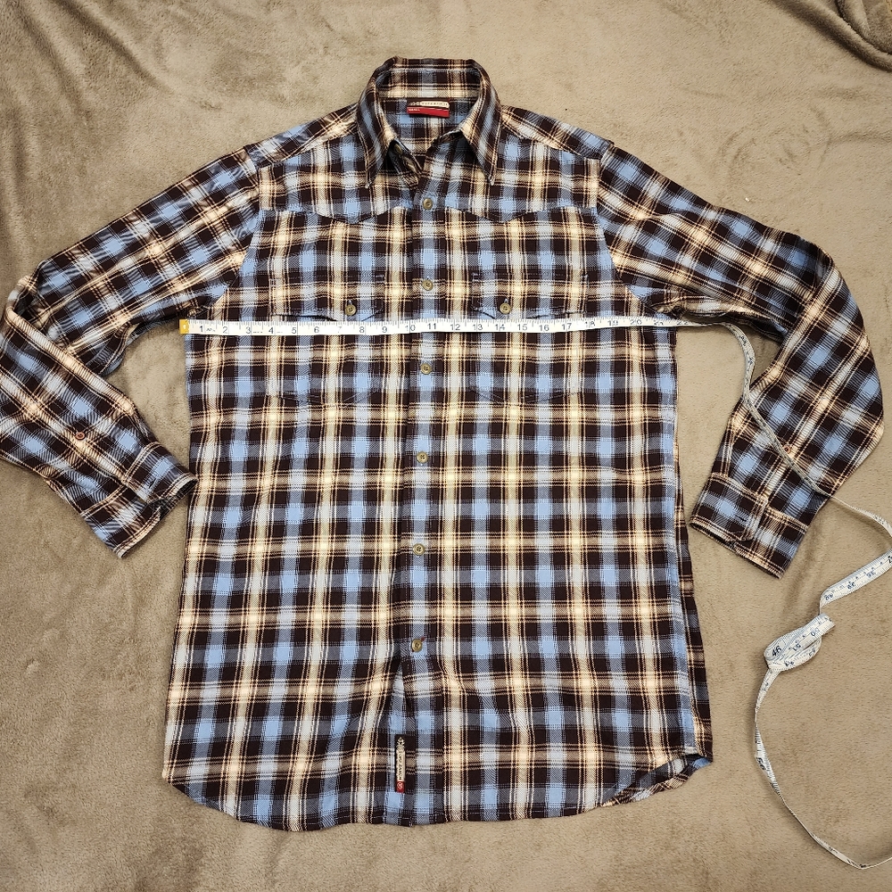 Topo Ranch Organic Cotton Flannel Shirt Men's Small (Runs Big) Like New!